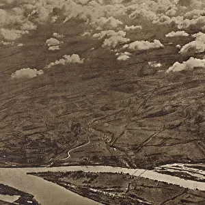 World War I: aerial view with clouds