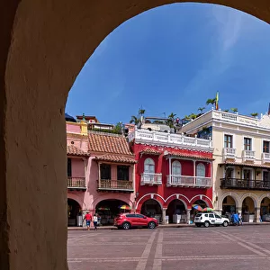 Colombia, Cartagena, Walled City Scene by Portal de los Dulces