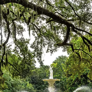 Georgia, Savannah, Forsyth Park, Water fountain