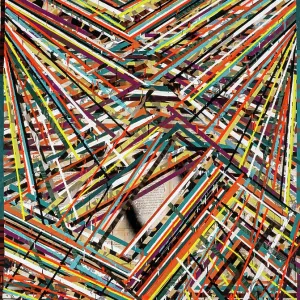 Abstract Painting Print: Vibrant Colors in Dynamic Movement Abstract Painting Print: Vibrant Colors in Dynamic Movement
