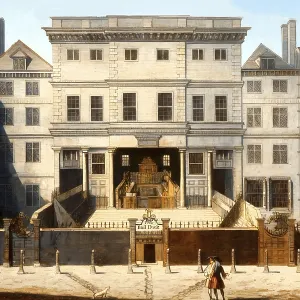 Old Sessions House Print, Clerkenwell Green, London 1750 Old Sessions House Print, Clerkenwell Green, London 1750