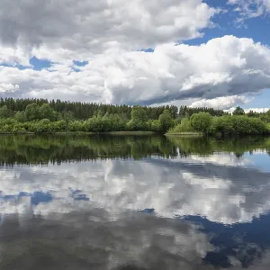 Cloud Reflection Print, River Glomma, Alvdal, Norway Cloud Reflection Print, River Glomma, Alvdal, Norway
