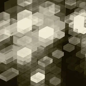 Abstract Cubes Print - Fractal Geometry Background Abstract Cubes Print - Fractal Geometry Background