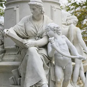 Carrara Marble Print of Goethe Monument, Berlin