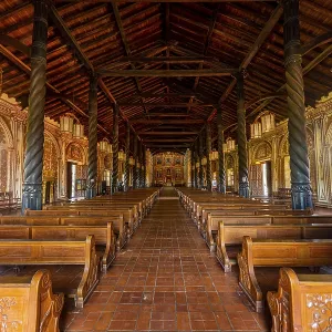 Interior of Concepcion Mission Print, Jesuit Missions of Chiquitos Bolivia Interior of Concepcion Mission Print, Jesuit Missions of Chiquitos Bolivia