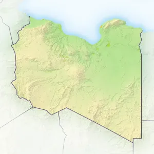 Libya Shaded Relief Map Print Libya Shaded Relief Map Print