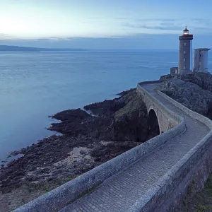 Lighthouse at the Strait of Brest Print, France Lighthouse at the Strait of Brest Print, France