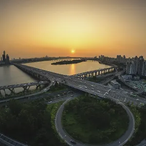 Mapo Bridge View Print, Seoul, South Korea Mapo Bridge View Print, Seoul, South Korea