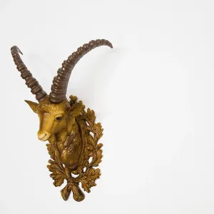 Plastic Ibex Head Print, Side View Plastic Ibex Head Print, Side View