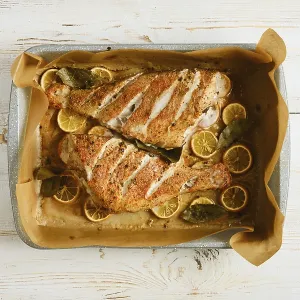 Roasted Red Snapper Print with Lemon and Herbs