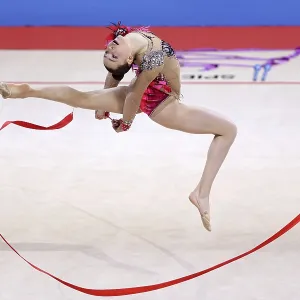 Rhythmic Gymnastics Print: Sofia, Bulgaria - 27 March 2021 Rhythmic Gymnastics Print: Sofia, Bulgaria - 27 March 2021