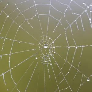 Spider's Web with Dewdrops Print, Moselle Region Spider's Web with Dewdrops Print, Moselle Region