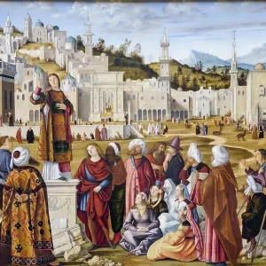 Vittore Carpaccio's St Stephen's Preaching Print Vittore Carpaccio's St Stephen's Preaching Print