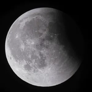 After a Total Lunar Eclipse - Blood Moon Print After a Total Lunar Eclipse - Blood Moon Print