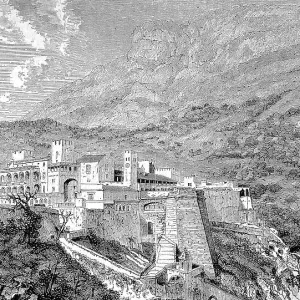 Digitally Restored Print of Monaco Castle, 1885 Digitally Restored Print of Monaco Castle, 1885