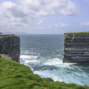 Waves Blaze Against Dun Briste Sea Stack Print, County Mayo, Ireland Waves Blaze Against Dun Briste Sea Stack Print, County Mayo, Ireland