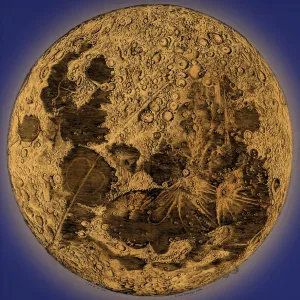 Cassini's Map of the Moon Print
