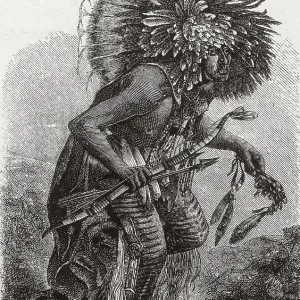 Hidatsa Warrior Dancing Print Hidatsa Warrior Dancing Print