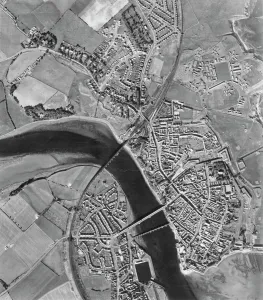 Berwick-upon-Tweed RAF Print, 1951 aerial photograph