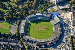 Prints of Edgbaston Cricket Ground, home to Warwickshire County Cricket Club, Birmingham, 2024 Aerial Views of England - Landscapes, Cities and Heritage from Above: Edgbaston Cricket Ground Print (Flight)