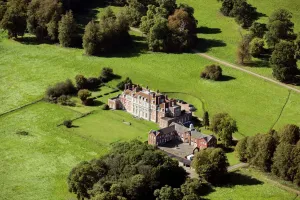 Prints of House And Stable Court, Waldershare Park, Kent, 2017 England from the Air - Landscapes, Cities and Heritage: Waldershare Park Print: Aerial View of House and Stable Court