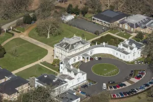 Prints of White Lodge, Richmond Park, London. Now home of the Royal Ballet School this former hunting lodge had grounds designed by Humphry Repton c.1805. Photographed in 2018 England from the Air - Landscapes, Cities and Heritage: White Lodge Print, Aerial View of Royal Ballet School