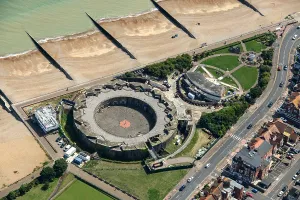 Prints of The Redoubt, Eastbourne, East Sussex, 2024 Aerial Views of England - Landscapes, Cities and Heritage from Above: Print of The Redoubt, Eastbourne