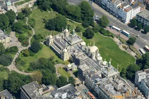 Prints of The Royal Pavilion, listed Grade I, The City of Brighton and Hove, 2024 Aerial Views of England - Landscapes, Cities and Heritage from Above: The Royal Pavilion Print, a Grade I listed building in Brighton
