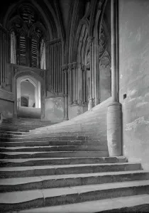 Print of Wells Cathedral's Sea of Steps