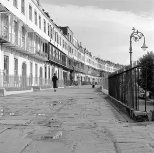 Bristol Prints: Print of Royal York Crescent in Bristol, circa 1810-20