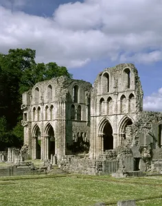 Prints of ROCHE ABBEY, Maltby, South Yorkshire. View of the church transepts from the South South Yorkshire Prints: Roche Abbey Print: South View of Transepts