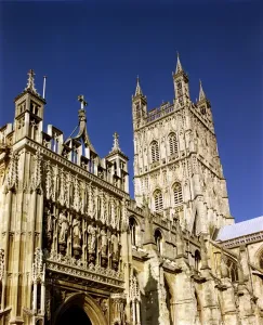 Gloucester Cathedral Print: South West Crossing Tower Detail