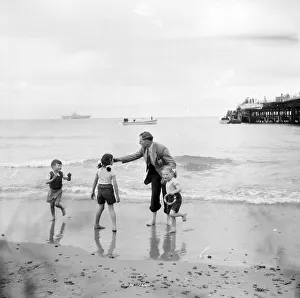 Bournemouth Beach Scene, 20th Century Art Prints, Posters