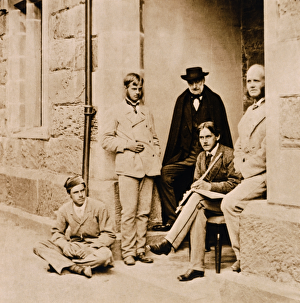 Charles Darwins sons with their Uncle Erasmus K970513 Charles Darwins sons with their Uncle Erasmus K970513