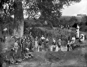 Children playing in a pond in 1914 CC71_00076 Children playing in a pond in 1914 CC71_00076