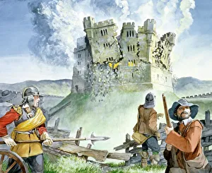 Civil War siege at Old Wardour Castle J990031 Civil War siege at Old Wardour Castle J990031