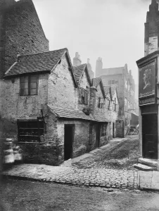 Print of a 1875 Glass Plate Negative: Steelhouse Lane View