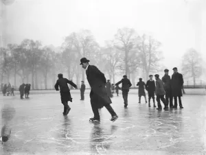 Figure Skating Print in Kensington Gardens
