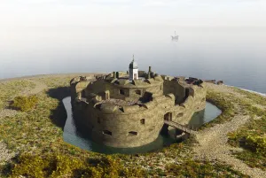 Hurst Castle Print: 1544 Tudor Fortress Reconstruction