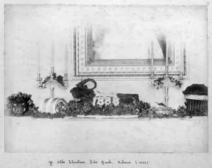 The Victorian Age Prints: Ye Olde Christmas Side Board Print, Osborne House 1888
