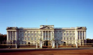 Victorian Architecture - Buildings, Streets and Landmarks: Buckingham Palace Print, English Stately Home Exterior View