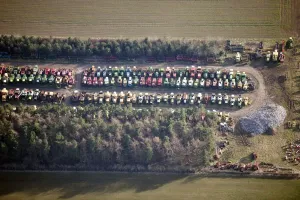 Combine Harvester Scrapyard Print, Northumberland