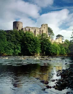 Explore England - Iconic Landmarks and Places to Visit: Barnard Castle Print, North West View