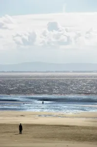 Crosby Sands Print: General View with Antony Gormley's Another Place