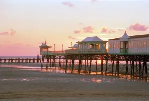 Print of Lytham St Annes Pier at Sunset
