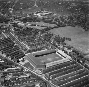 Aerial view of Anfield Stadium, Liverpool Print