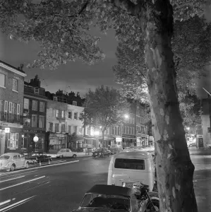 Hampstead High Street at Night Print