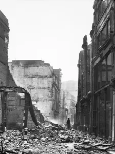Bomb damage in London, 1941 Print