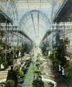 Crystal Palace Print: A Hand-Coloured Nave Interior