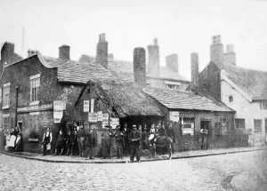 The Victorian Age Prints: Print of Old Smithy, Leigh, 6 May 1863